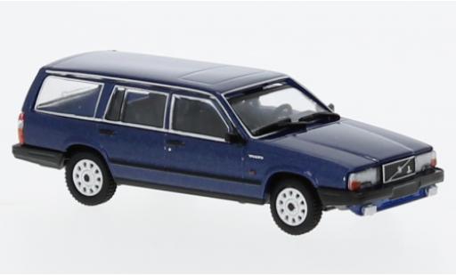 Volvo 740 1/87 Minichamps GL Break metallise blu foncé 1986 modellino in miniatura