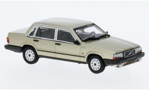 Volvo 740 1/87 Minichamps GL metallise beige 1986 modellino in miniatura