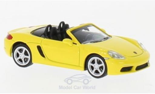 Porsche Boxster 1/87 Minichamps 718 giallo 2016 modellino in miniatura