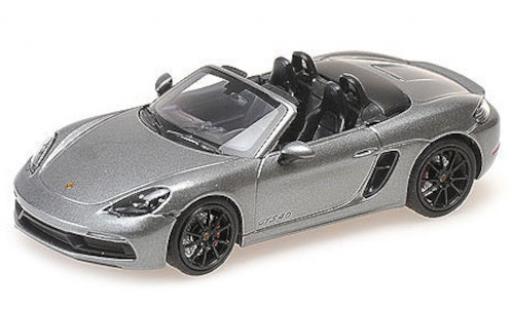 Porsche Boxster 1/43 Minichamps 718 GTS 4.0 (982) metallico grigio 2020 modellino in miniatura