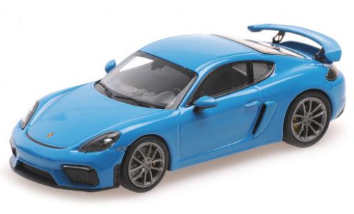 Porsche Cayman GT4 1/43 Minichamps 718 GT4 (982) blu 2020 modellino in miniatura