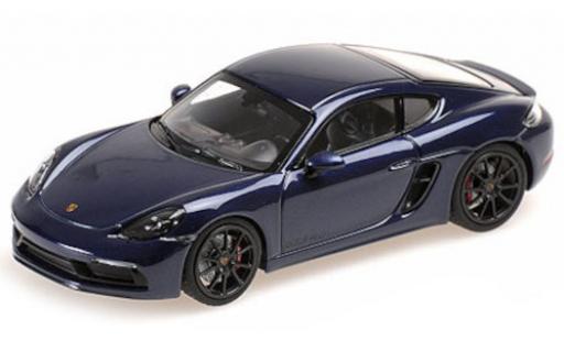 Porsche Cayman GTS 1/43 Minichamps 718 GTS (982) metallico blu 2020 modellino in miniatura