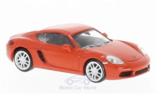 Porsche Cayman 1/87 Minichamps 718 orange 2016 modellino in miniatura