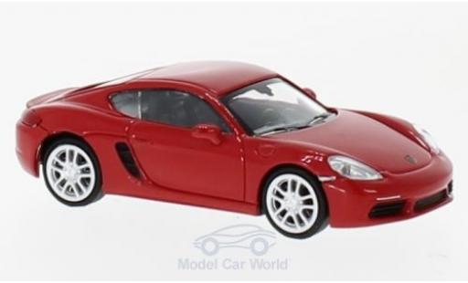 Porsche Cayman 1/87 Minichamps 718 rosso 2016 modellino in miniatura