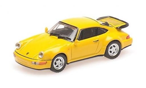 Porsche 964 Turbo 1/87 Minichamps 911  gelb 1990 1:87 modellino in miniatura