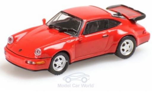Porsche 964 Turbo 1/87 Minichamps 911 () Turbo rosso 1990 modellino in miniatura