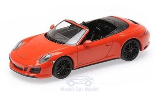 Porsche 991 GTS 1/43 Minichamps 911 (.2) Carrera 4 GTS Cabriolet orange 2017 modellino in miniatura
