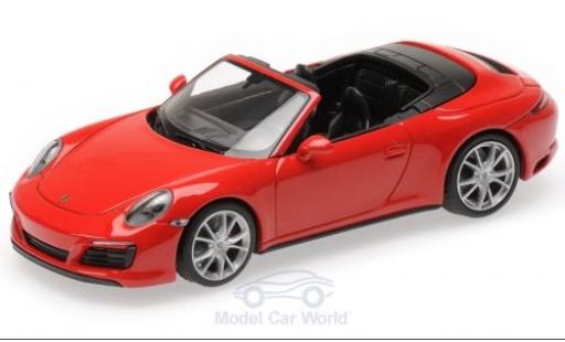 Porsche 991 4S 1/43 Minichamps 911 (.2) Carrera 4S Cabriolet rosso 2016 modellino in miniatura