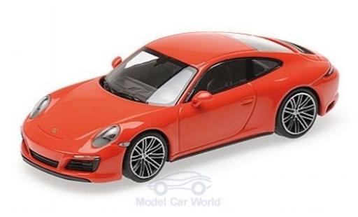 Porsche 991 4S 1/43 Minichamps 911 (.2) Carrera 4S orange 2016 modellino in miniatura