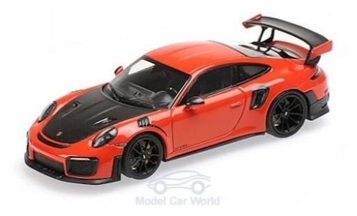 Porsche 991 GT2 RS 1/43 Minichamps 911 (.2) GT2 RS orange/nero 2018 modellino in miniatura