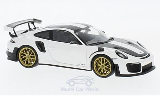 Porsche 991 GT2 RS 1/43 Minichamps 911 (.2) GT2RS bianco 2018 Weissach-Package modellino in miniatura