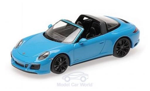 Porsche 991 Targa 1/43 Minichamps 911 (.2) Targa 4 GTS blu 2016 modellino in miniatura