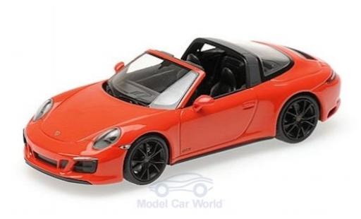 Porsche 991 Targa 1/43 Minichamps 911 (.2) Targa 4 GTS orange 2016 modellino in miniatura