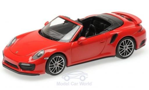 Porsche 991 Turbo S 1/43 Minichamps 911 (.2) Turbo S Cabriolet rosso 2016 modellino in miniatura