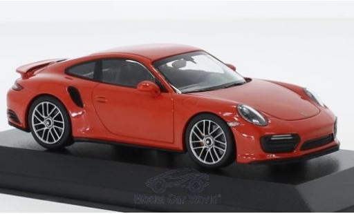 Porsche 991 Turbo S 1/43 Minichamps 911 (.2) Turbo S orange 2017 modellino in miniatura