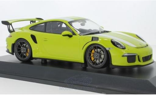 Porsche 991 GT3 RS 1/18 Minichamps 911 () GT3 RS verde/bianco 2015 modellino in miniatura