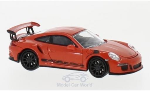 Porsche 991 GT3 RS 1/87 Minichamps 911 () GT3 RS orange/nero 2013 modellino in miniatura