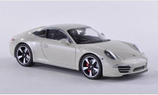 Porsche 991 1/43 Minichamps 911 () metallico bianco 2013 50 années modellino in miniatura