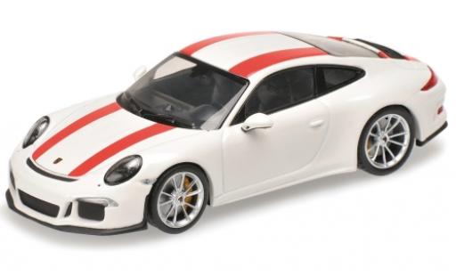 Porsche 991 R 1/12 Minichamps 911 () R bianco/rosso 2016 modellino in miniatura