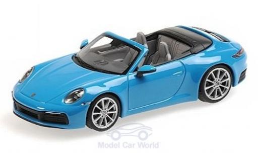 Porsche 992 4S 1/43 Minichamps 911 () Carrera 4S Cabriolet blu 2019 modellino in miniatura
