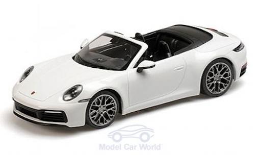 Porsche 992 4S 1/18 Minichamps 911 () Carrera 4S Cabriolet bianco 2019 modellino in miniatura