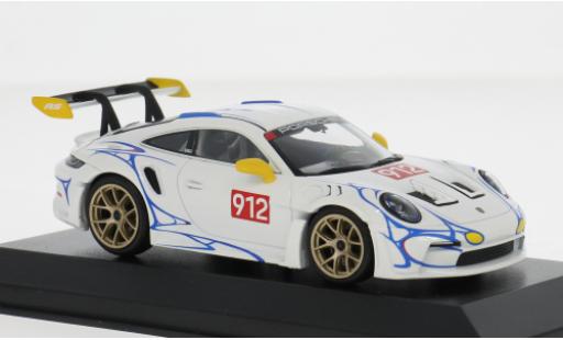 Porsche 992 GT3 R 1/43 Minichamps 911  S weiss/gelb 2023 1:43 modellino in miniatura