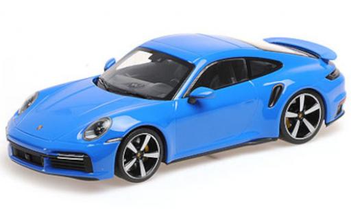Porsche 992 Turbo s 1/18 Minichamps 911 () Turbo S blu 2021 modellino in miniatura