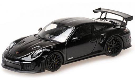 Porsche 991 GT2 RS 1/43 Minichamps 911 GT2 RS (.2) nero/carbon 2018 Weissachpaket avec nero jantes modellino in miniatura