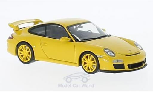 Porsche 997 GT3 1/43 Minichamps 911 GT3 giallo 2009 mit gialloen Felgen modellino in miniatura