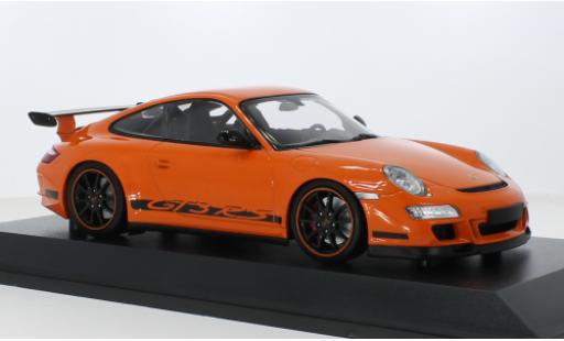 Porsche 997 GT3 RS 1/18 Minichamps 911 orange 2007 1:18 modellino in miniatura