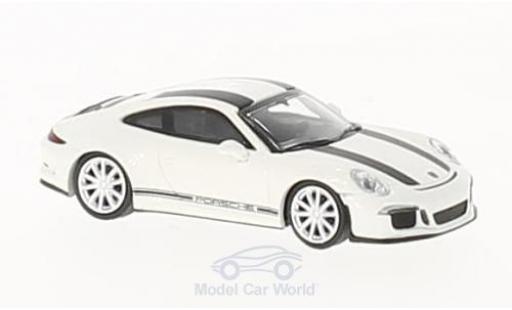 Porsche 991 R 1/87 Minichamps 911 R bianco/nero 2016 modellino in miniatura