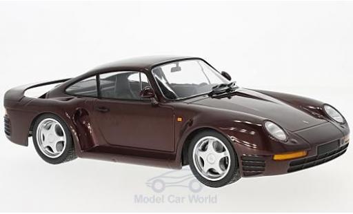 Porsche 959 1/18 Minichamps metallico rosso 1987 modellino in miniatura