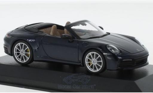 Porsche 992 4S 1/43 Minichamps Carrera 4S metallico blu modellino in miniatura