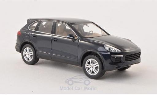 Porsche Cayenne S 1/43 Minichamps S (92A) metallico blu 2014 ohne Vitrine modellino in miniatura