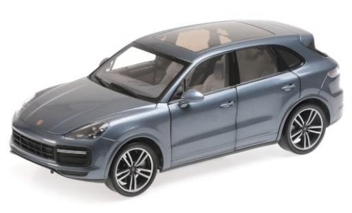 Porsche Cayenne Turbo S 1/18 Minichamps metallise blau 2017 1:18 modellino in miniatura