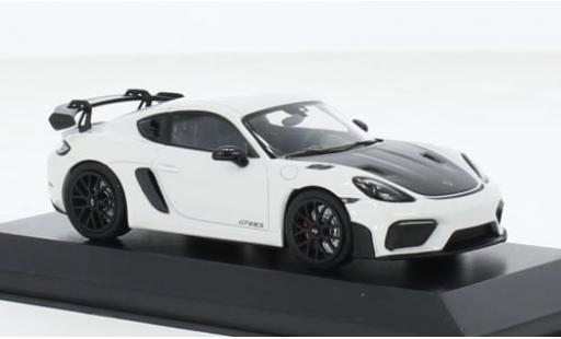 Porsche Cayman GT4 1/43 Minichamps RS metallise weiss 2021 1:43 modellino in miniatura
