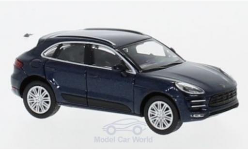 Porsche Macan Turbo 1/87 Minichamps Turbo metallico blu 2013 modellino in miniatura