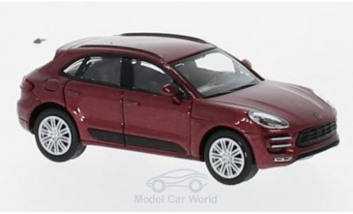 Porsche Macan Turbo 1/87 Minichamps Turbo metallico rosso 2013 modellino in miniatura