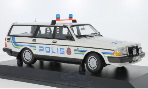 Volvo 240 1/18 Minichamps GL Break Polis Sweden 1986 modellino in miniatura
