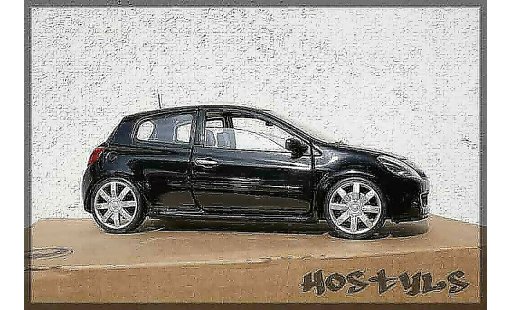 Renault Clio 3 RS 1/18 Solido nero preparee tuning modellini auto