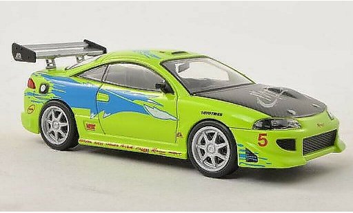 Mitsubishi Eclipse Base 1/43 Greenlight Tuning verde con Dekor Fast & Furious 1995 modellini auto