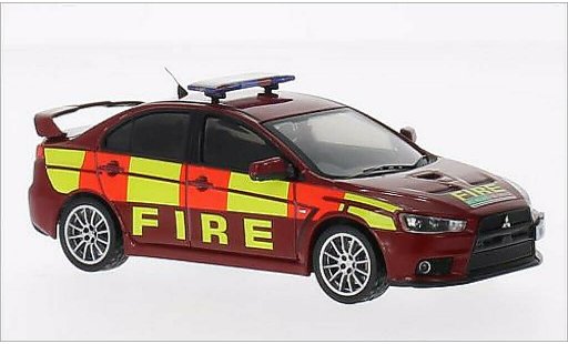 Mitsubishi Lancer Evolution X 1/43 IXO Evo RHD Vigili del fuoco 2011 modellini auto