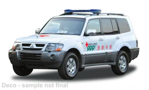 Mitsubishi Pajero 1/18 Sun Star V73 Beijing Red Cross Rescue Service Center 1:18 modellino in miniatura