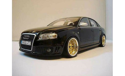 Audi RS4 berline 1/18 Minichamps nero jantes bbs modellini auto