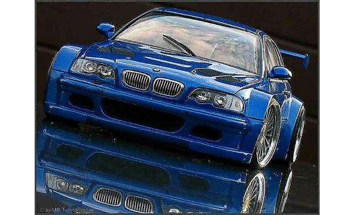 Bmw M3 coupe 1/18 Minichamps GTR E46 blu jantes 20 pouces modellini auto