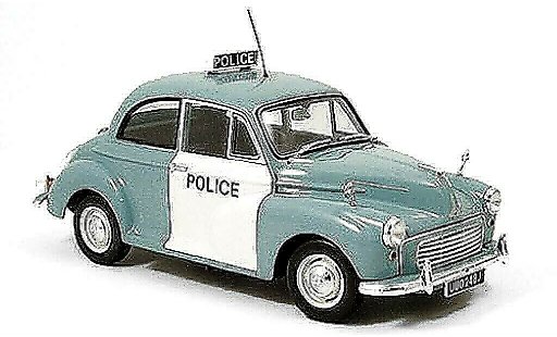 Morris Minor Base 1/18 Minichamps Police Polizia England 1959 modellini auto