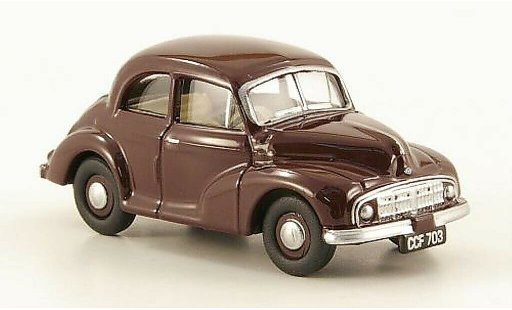 Morris Minor Base 1/76 Oxford Saloon rosso modellini auto