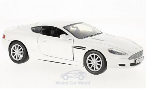 Aston Martin DB9 1/24 Motormax DB 9 Coupe metallico bianco modellino in miniatura