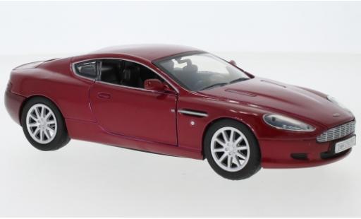 Aston Martin DB9 1/24 Motormax metallico rosso modellino in miniatura