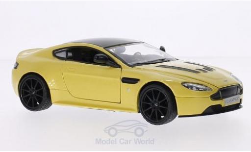Aston Martin V12 Vantage 1/24 Motormax Vantage S metallico giallo/nero modellino in miniatura